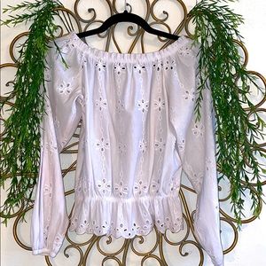 White off shoulder top